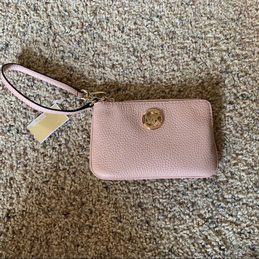 Michael Kors Fulton Wristlet Pastel Pink NWT
